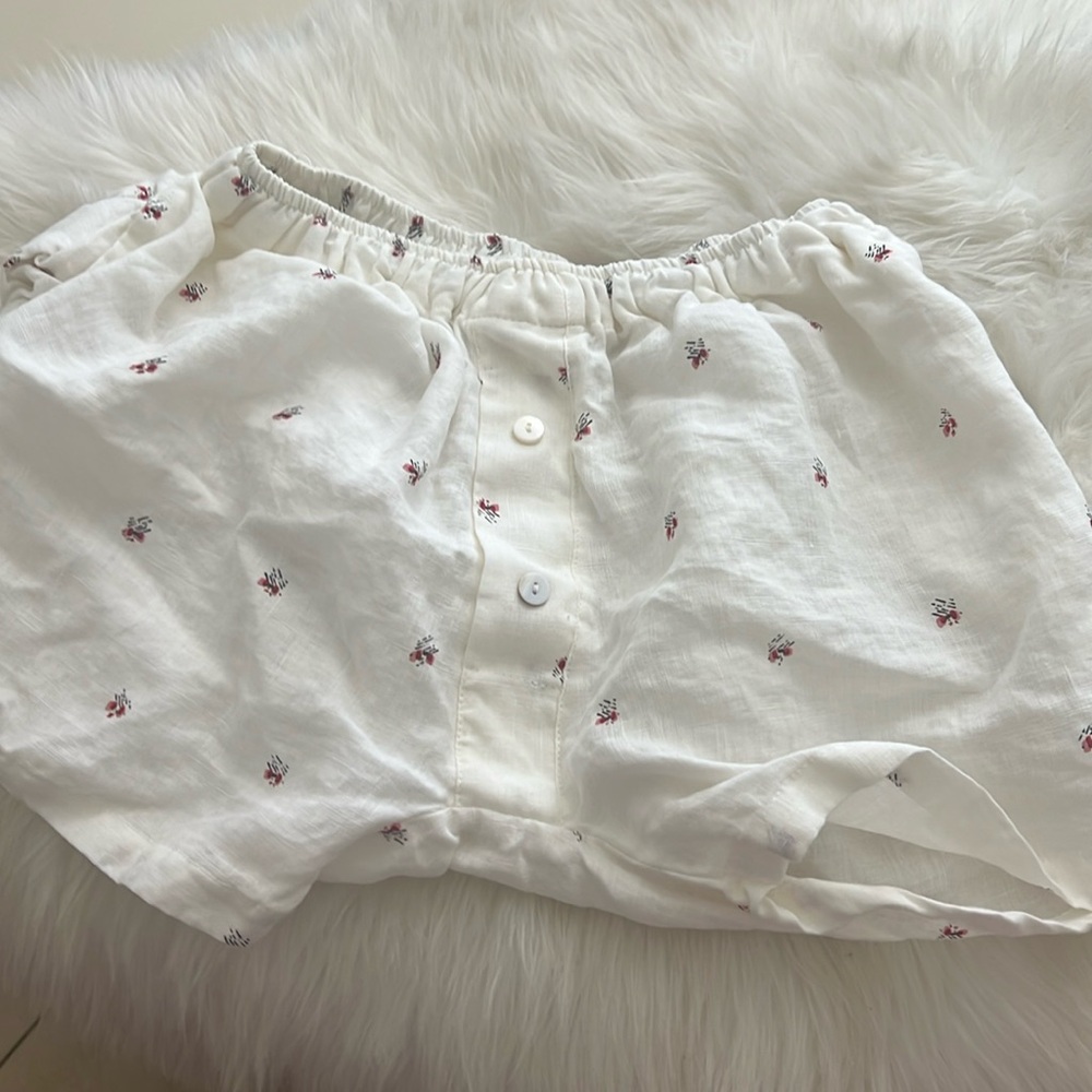 Deiji Studios Elegant Cream shorts xs